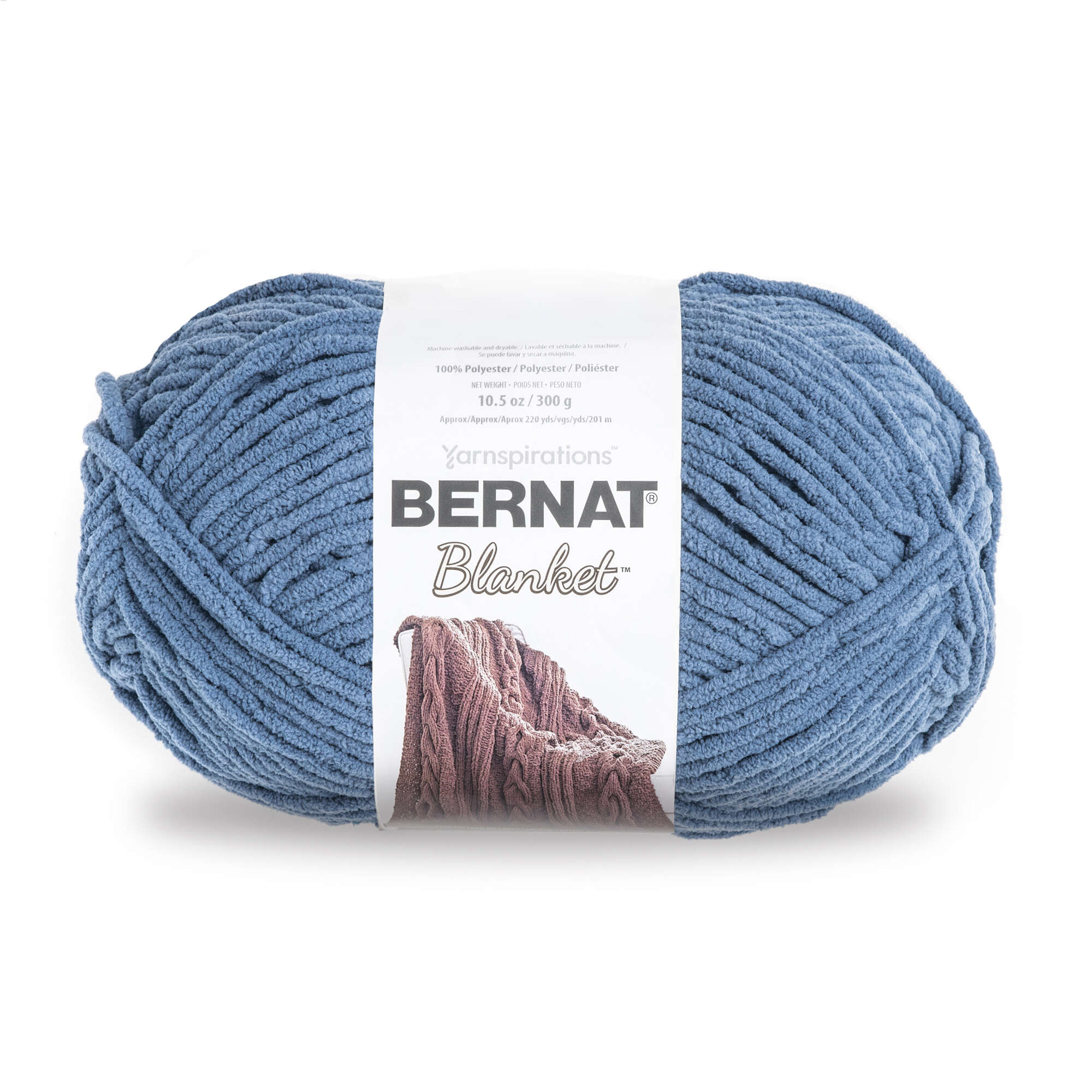 Bernat Blanket Big Ball Yarn - Dusk Blue - Size: 300g / 10.5 oz